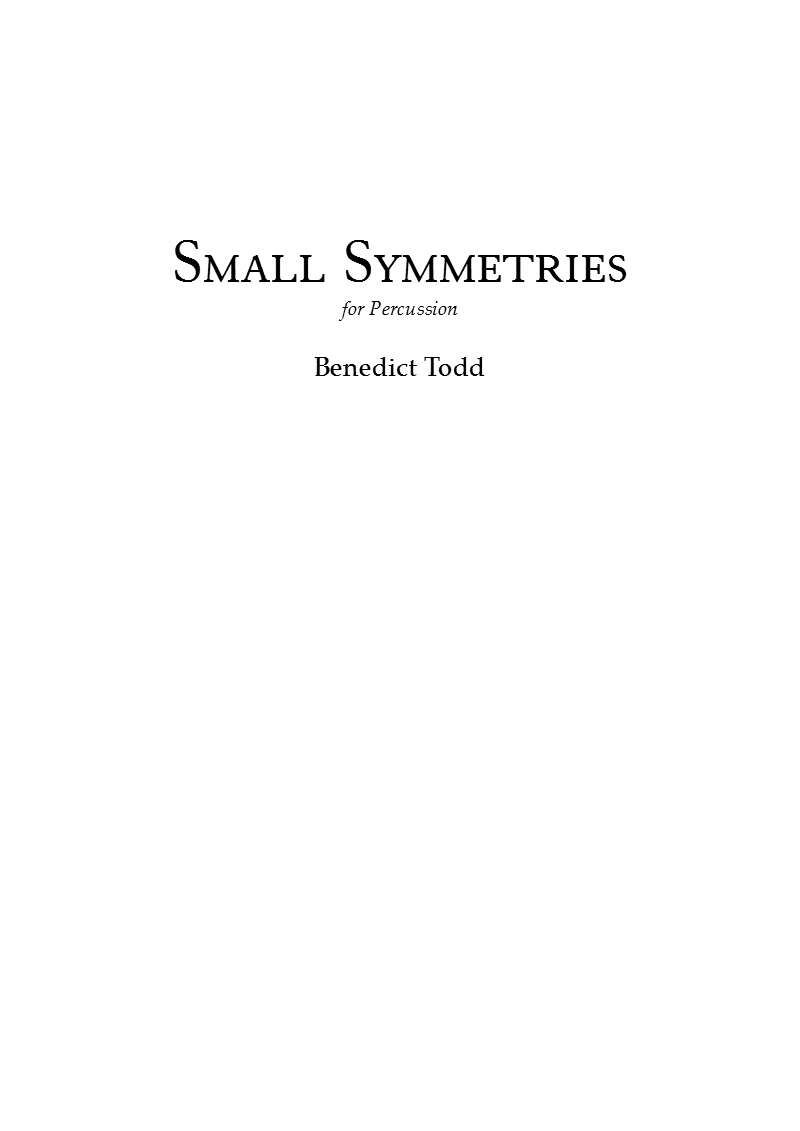 Small Symmetries
